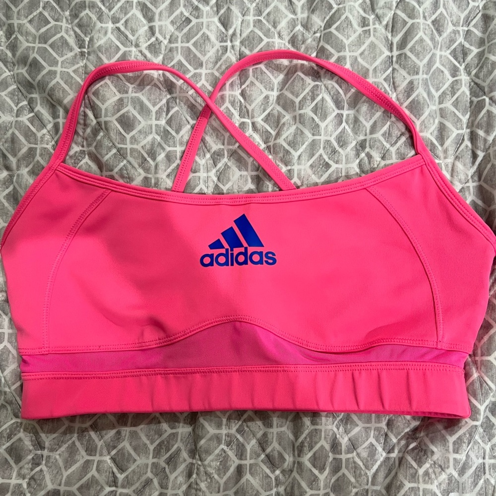 Adidas pink sports bra